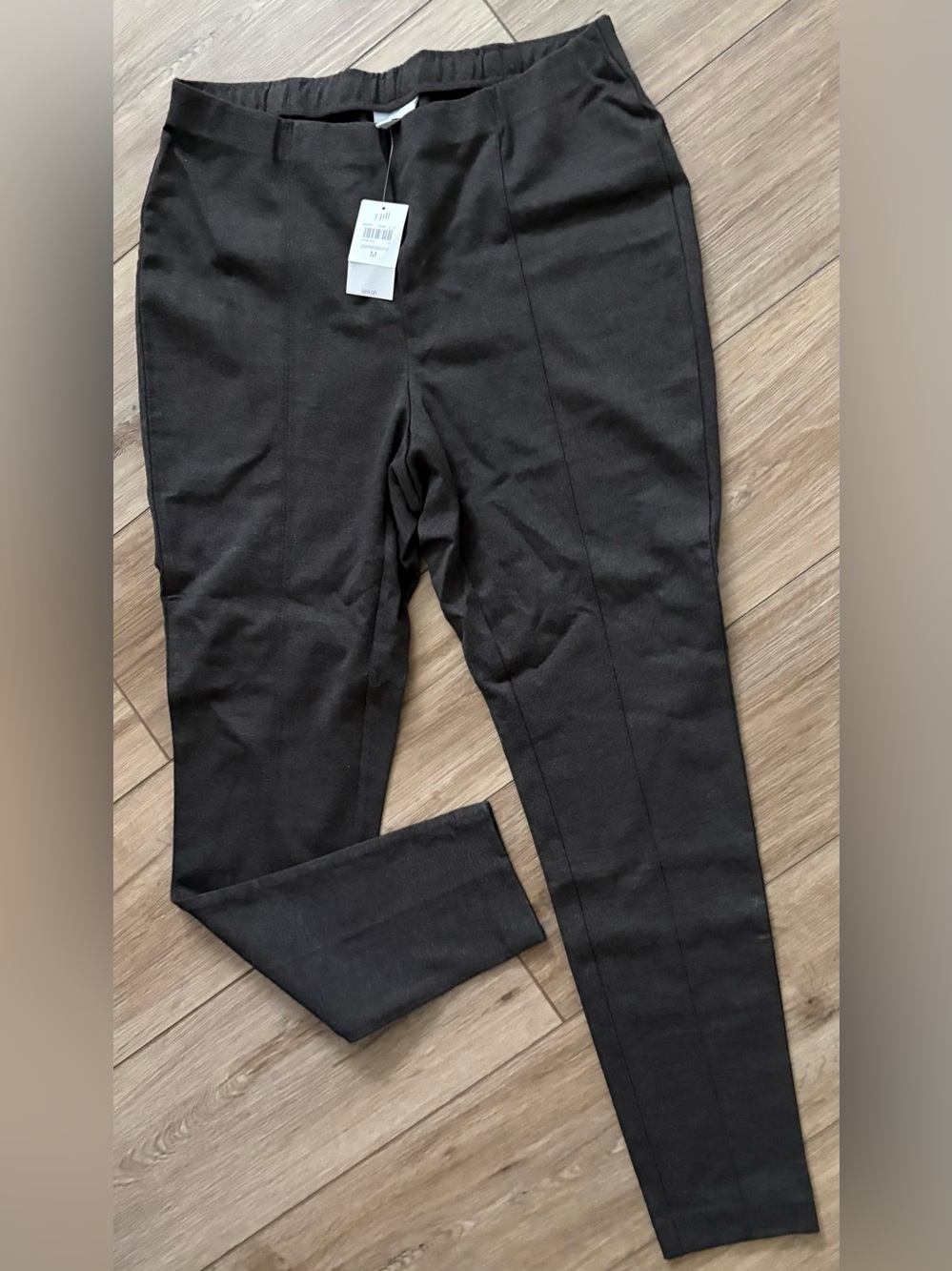 J. JILL WOMEN’S PONTE LEGGINGS, ESPRESSO SHOT, MEDIUM, NEW